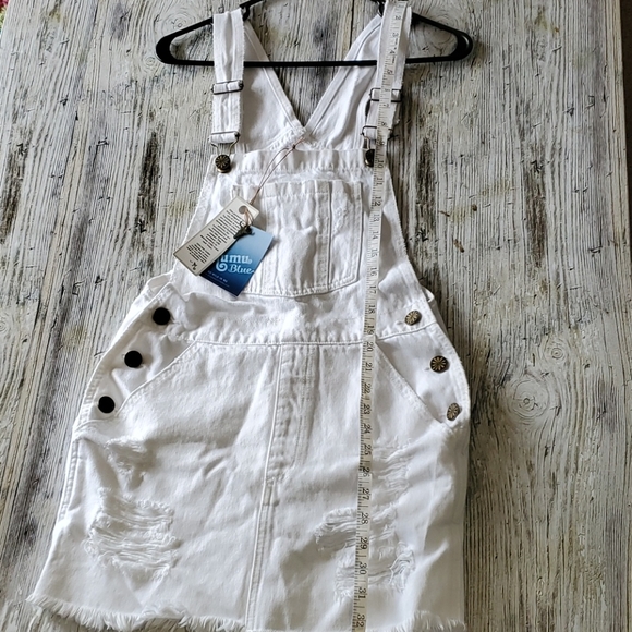 MuMu Blue white Jean overall dress - Picture 1 of 9